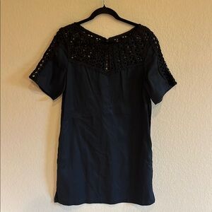 ⭐️EUC Maeve Black Embellished Shift Dress